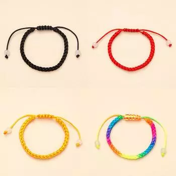 И женский Этнический стиль Браслет красочный Красная веревка Веревка праздничная 20 шт. Плетеный зодиак Год мужской Поставка оптом Маленькие подарки Браслет для пары 15-25cm красный