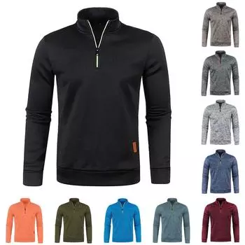 И зимний мужской вязаный свитер на молнии с длинными рукавами из тонкого бархата XXXL