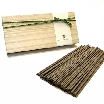iasive Natural Low Kyoto Incense Packaged in Paulownia Gentle 100 Bottles Incense, Sandalwood, Incense, Aroma, Sandalwood, Smoke, Long-established
