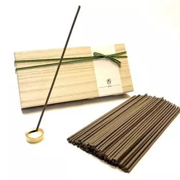 iasive Natural Low Kyoto Koboku Packaged in Paulownia Gentle 100 Incense Holder Set Incense, Sandalwood, Incense, Aroma, Sandalwood, Smoke,