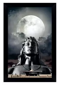 IBA Indianbeautifulart Adiyogi фоторамка религиозный плакат черная настенная рамка божество фоторамка Настенный декор для домашнего офиса храм-10x12 6 x 8 inches чёрный