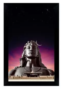 IBA Indianbeautifulart Adiyogi фоторамка религиозный плакат черная настенная рамка божество фоторамка Настенный декор для домашнего офиса храм-10x12 6 x 8 inches чёрный