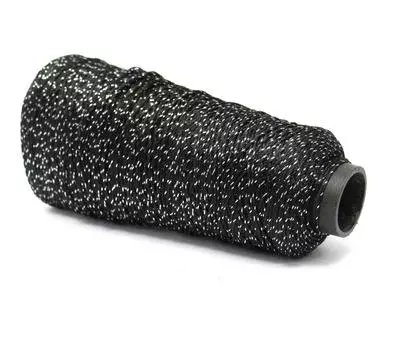 IBA Indianbeautifulart Black 1000 Mtr Полиэстер Серебряная пряжа Ручная машина Оверлок чёрный