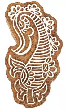 IBA Indianbeautifulart Блок для текстильной печати Мотив Пейсли Ручная резная деревянная печать Печать на деревянных блоках Текстильные штампы для ткани Керамические блоки-3 3 inches коричневый