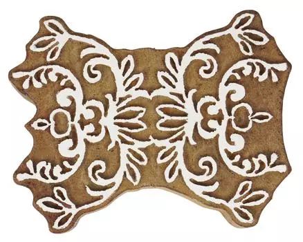 IBA Indianbeautifulart Блок для текстильной печати с цветочной каймой, ручная резная деревянная печать, печать на деревянных блоках, текстильные штампы для ткани, гончарные блоки-3 3 inches коричневый