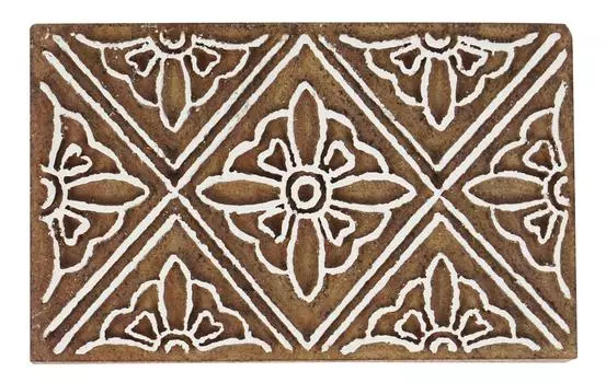 IBA Indianbeautifulart Блок для текстильной печати с цветочной каймой, ручная резная деревянная печать, печать на деревянных блоках, текстильные штампы для ткани, гончарные блоки-3 3 inches коричневый