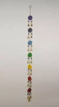 IBA Indianbeautifulart, Brass Bells & Beads Wall Hanging, Ideal For Home And Office Decor, Perfect For Diwali, Festivals, Special Occasion 0.1 H x 2.5 W x 53 L разноцветный