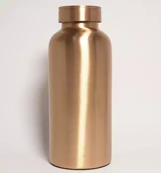 IBA Indianbeautifulart Бутылка для воды из меди 2000 мл/68 унций с джутовым мешком, простой дизайн, герметичная, легкая, настоящая аюрведическая бутылка 11 H x 4.4 W x 4.4 L медный