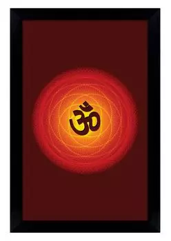 IBA Indianbeautifulart цифровой принт OM плакат с рамкой религиозная настенная фоторамка домашний декор современная художественная рамка для поклонения 6 x 8 inches чёрный