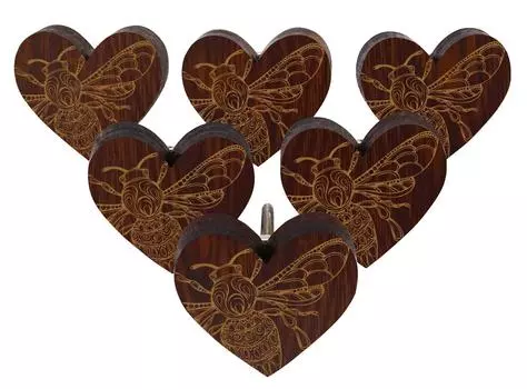 IBA Indianbeautifulart Коричневые ручки с гравировкой Деревянные дверные ручки для шкафа Потяните за ручку Упаковка 2 x 2 Inches-Floral темно-коричневого