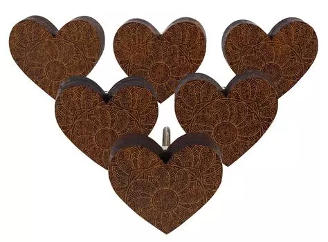 IBA Indianbeautifulart Коричневые ручки с гравировкой Деревянные ручки для шкафа Выдвижной ящик шкафа 10 2 x 2 Inches-Floral темно-коричневого