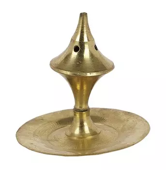 IBA Indianbeautifulart латунь 4 ароматическая палочка горелка держатель для Pooja Aarti домашний храм съемная подставка Agarbatti w Ash 1.5 To 2 x 1.5 To2 Inches золотой металлик
