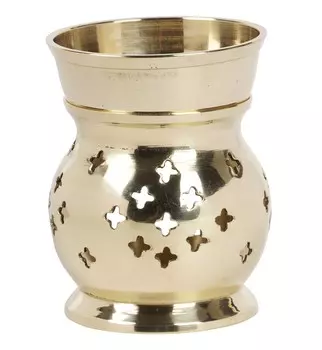 IBA Indianbeautifulart латунь Золотая масляная горелка ароматерапия масляная грелка украшения для дома чайная свеча эфирные масла аромат 3 To 3.5 Inches x 2.5 Inches