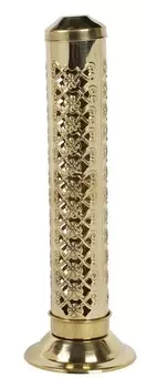 IBA Indianbeautifulart Латунный держатель для благовоний Держатель для благовоний Держатель для ароматических палочек Tower Stand Держатель подставки Agarbatti, подарок для ароматерапии- Zen- Spa- Vastu- 10 x 3.3 Inches золотой металлик