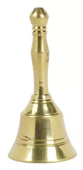 IBA Indianbeautifulart латунный ручной колокольчик школьный звонок звонок сервисный звонок w Meenakari Work Puja ручной колокольчик 3 To 3.5 x 2.5 Inches