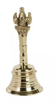 IBA Indianbeautifulart латунный ручной колокольчик школьный звонок звонок сервисный звонок w Meenakari Work Puja ручной колокольчик 5.5 To 5.5 x 2 To 2.5 Inches