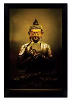 IBA Indianbeautifulart лорд Будда в позах для медитации цифровые принты плакат с рамкой для гостиной домашний декор 6 x 8 inches чёрный