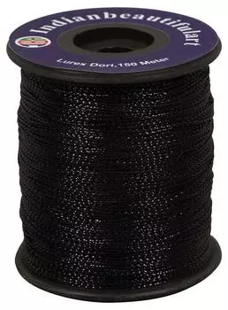 IBA Indianbeautifulart Lurex Dori Thread Embroidery Dori 1 мм металлический черный шнур 150-метровая катушка в упаковке 1 металлический шнур с мишурой 50 G темно-синий