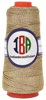 IBA Indianbeautifulart металлическая нить для поделок, витой шнур для макраме, витая веревка для рукоделия, художественные проекты «сделай сам» 80 G бежевый