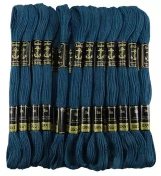 IBA Indianbeautifulart многожильная хлопковая нить, ручная вышивка, вышивка, ремесло, швейная нить, мотки-ляпис Pack Of 25 Skeins (8 Meter Each) синий