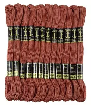 IBA Indianbeautifulart Многожильные хлопковые нитки для ручной вышивки, упаковка из 25 мотков, темные 8 Meters (Each) кремовый