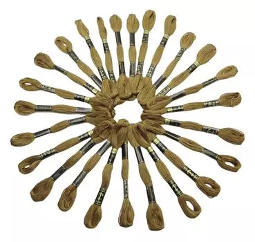 IBA Indianbeautifulart Набор из 25 предметов Якорь Вязание Тусклый Оливково-Зеленый Хлопчатобумажная пряжа Вышивка (25 Pieces In Box) зелёный