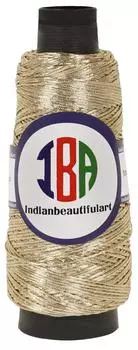 IBA Indianbeautifulart шелковая металлическая пряжа с вышивкой, блестящая нить Dori Zari, блестящая нить для рукоделия, ручная вышивка 80 G бронзовый