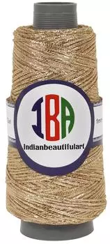 IBA Indianbeautifulart шелковая металлическая пряжа с вышивкой, блестящая нить Dori Zari, блестящая нить для рукоделия, ручная вышивка 80 G бронзовый