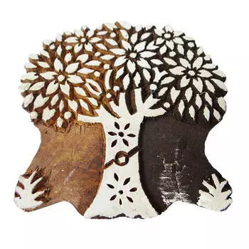 IBA Indianbeautifulart текстильная ткань деревянная картина блок дерево штамп декоративное деревянное ремесло искусство 3.5 x 3.5 x 1 Inches коричневый