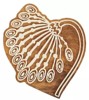 IBA Indianbeautifulart Текстильный блок для печати Мотив одуванчика Ручная резная деревянная печать Печать на деревянных блоках Текстильная печать для ткани Керамические блоки-4 4 Inches коричневый