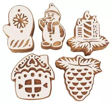 IBA Indianbeautifulart Текстильный блок для печати Зимняя тема Ручная резная деревянная печать Деревянный блок для печати Текстиль 2.5 Inches коричневый