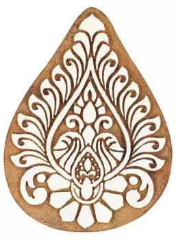 IBA Indianbeautifulart Текстильный блок для печати Азиатский мотив Ручная резная деревянная печать Печать на деревянных блоках Текстильные штампы для ткани Гончарные блоки-3 3 inches коричневый