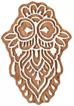 IBA Indianbeautifulart Текстильный печатный блок Азиатский блок Ручная резная деревянная печать Печать на деревянных блоках Текстильная печать для ткани Керамические блоки - 2,5 2.5 Inches коричневый