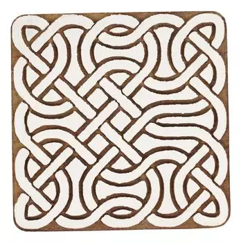 IBA Indianbeautifulart Текстильный печатный блок Кельтский дизайн Ручная резная деревянная печать Печать на деревянных блоках Текстильные штампы для ткани Керамические блоки, 3 3 Inches коричневый
