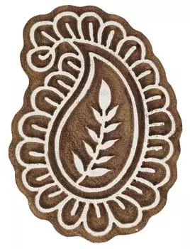 IBA Indianbeautifulart текстильный печатный блок Пейсли ручной резной деревянный штамп печать на деревянных блоках текстильные штампы для тканевой керамики 2.5 inches коричневый