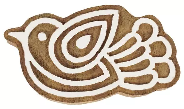 IBA Indianbeautifulart текстильный печатный блок птица ручной работы деревянный штамп печать на деревянных блоках текстильные штампы для ткани керамика 2.5 inches коричневый