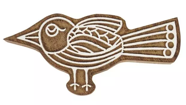 IBA Indianbeautifulart текстильный печатный блок птица ручной работы деревянный штамп печать на деревянных блоках текстильные штампы для ткани керамика 2.5 inches коричневый