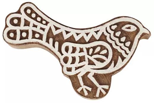 IBA Indianbeautifulart текстильный печатный блок птица ручной работы деревянный штамп печать на деревянных блоках текстильные штампы для ткани керамика 2.5 inches коричневый