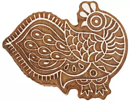 IBA Indianbeautifulart Текстильный печатный блок с мотивом павлина, ручная резная деревянная печать, печать на деревянных блоках, текстильный штамп для ткани, гончарные блоки-3 3 Inches коричневый