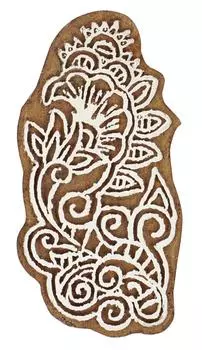 IBA Indianbeautifulart Текстильный печатный блок с цветочным рисунком, ручная резная деревянная печать, печать на деревянных блоках, текстильные штампы для ткани, гончарные блоки-3 3 inches коричневый