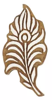 IBA Indianbeautifulart Текстильный печатный блок с перьями павлина, ручная резная деревянная печать, печать на деревянных блоках, текстильные штампы для ткани, гончарные блоки-3 3 inches коричневый