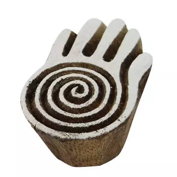 IBA Indianbeautifulart Textile Block Hand Design Print Деревянный блок Текстильная печать на ткани 0.9 x 1.5 x 2.3 Inches коричневый