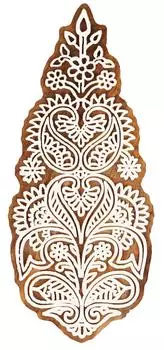 IBA Indianbeautifulart Textile Printing Block Asian Block Motif Ручная резная деревянная марка 6 Inches коричневый