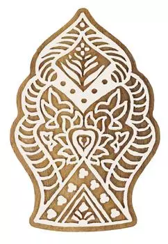 IBA Indianbeautifulart Textile Printing Block Азиатский блок с ручной резьбой Деревянный штамп Деревянный блок 4 Inches коричневый