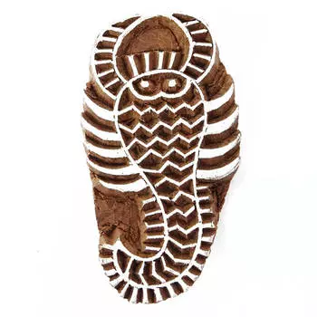 IBA Indianbeautifulart Wood Craft Textile Printing Block на ткани Скорпион Дизайнерские штампы Fine 2.5 x 1.8 x 0.8 H Inches коричневый