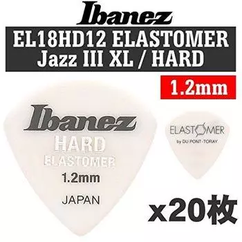 Ibanez EL18HD12 HARD JAZZIII XL новый материал эластомер гитарный медиатор [набор 20] 1.2 мм