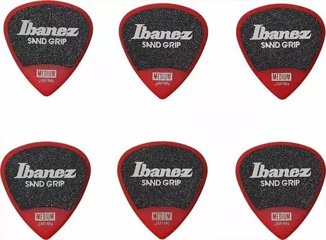 Ibanez Pick using material Grip Wizard Series Sand Grip Pick RED non-slip PA16MSG-RD