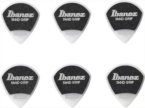 Ibanez Pick using material Grip Wizard Series Sand Grip Pick 6 pack White PPA18XSGWH non-slip [EXTRA HEAVY]