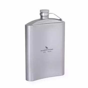 iBasingo 250 мл ультралегкая титановая фляжка для сакэ, виски, сётю, бутылка для сакэ, портативный подарок для кемпинга, использования на открытом воздухе с воронкой A-Ti3063D