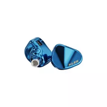 iBasso KLEE Динамические драйверные IEM-наушники Корпус из нержавеющей стали Зеркальные проводные наушники 2-контактный литцендрат Структура Жила из бескислородной меди с серебряным покрытием синий